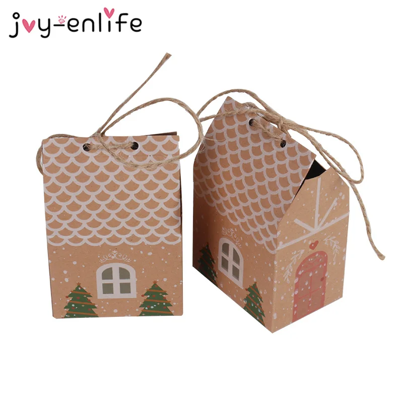 5 шт Рождественская упаковка крафт конфеты драже бумажный пакет подарки на новый