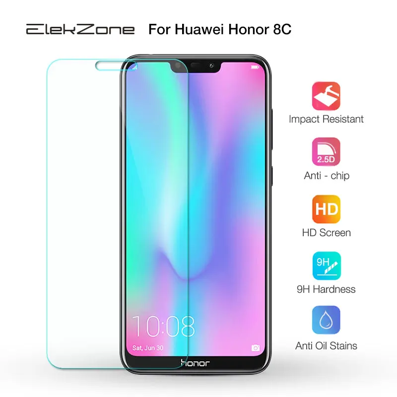 9H 0 3 мм толщина 2.5D Премиум Закаленное стекло пленка для HUAWEI Honor 8C протектор экрана
