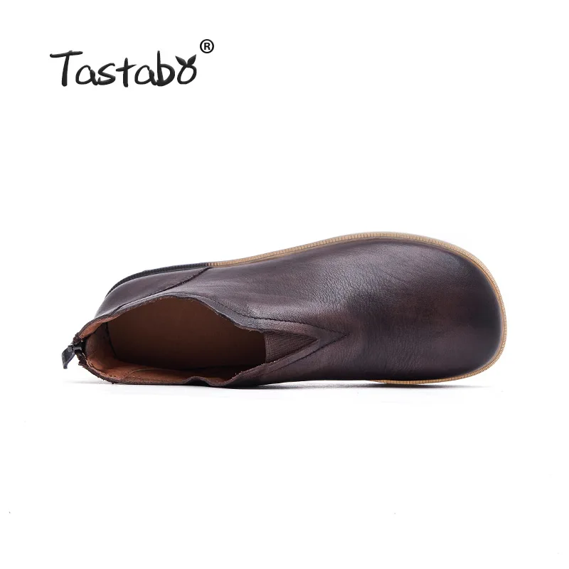 Женские туфли с высоким верхом Tastabo коричневые повседневные на низком каблуке в