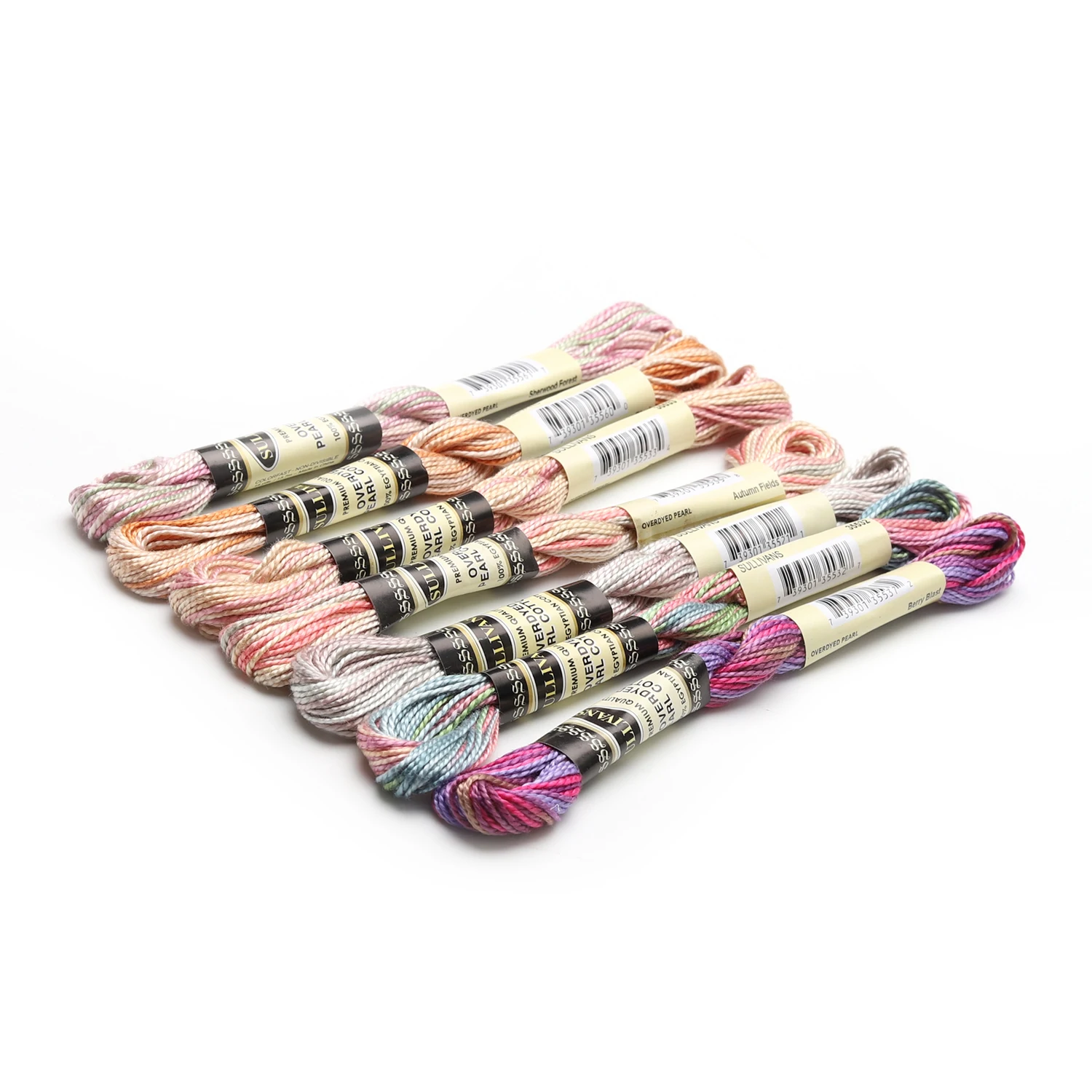 Набор из мерсеризованного хлопка с вышивкой и жемчугом 7 цветов на осень размеры 5