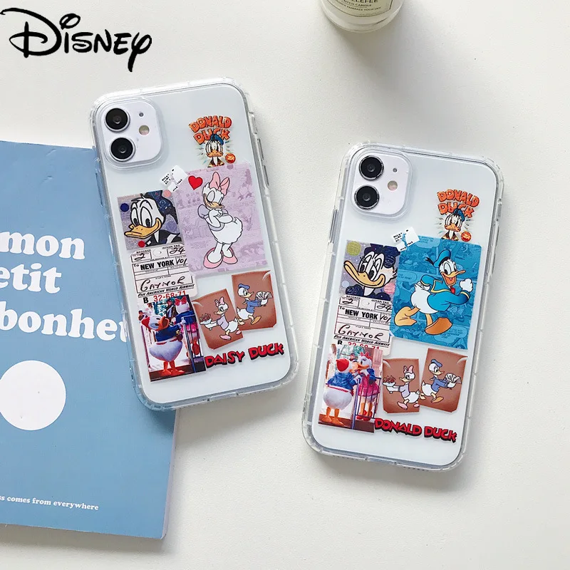 

Disney Donald Duck IPhone 7/8P/X/XR/XS/XSMAX/11/12Pro/12mini Cute Transparent Silicone Phone Case