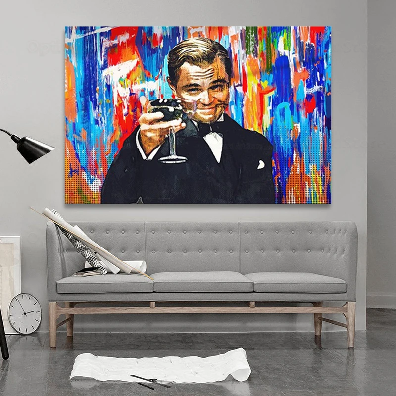 

Wall Street Canvas Painting Art Wolf Celebrates Success Poster and Print Wall Art Picture Living Room Home Decoration Painting