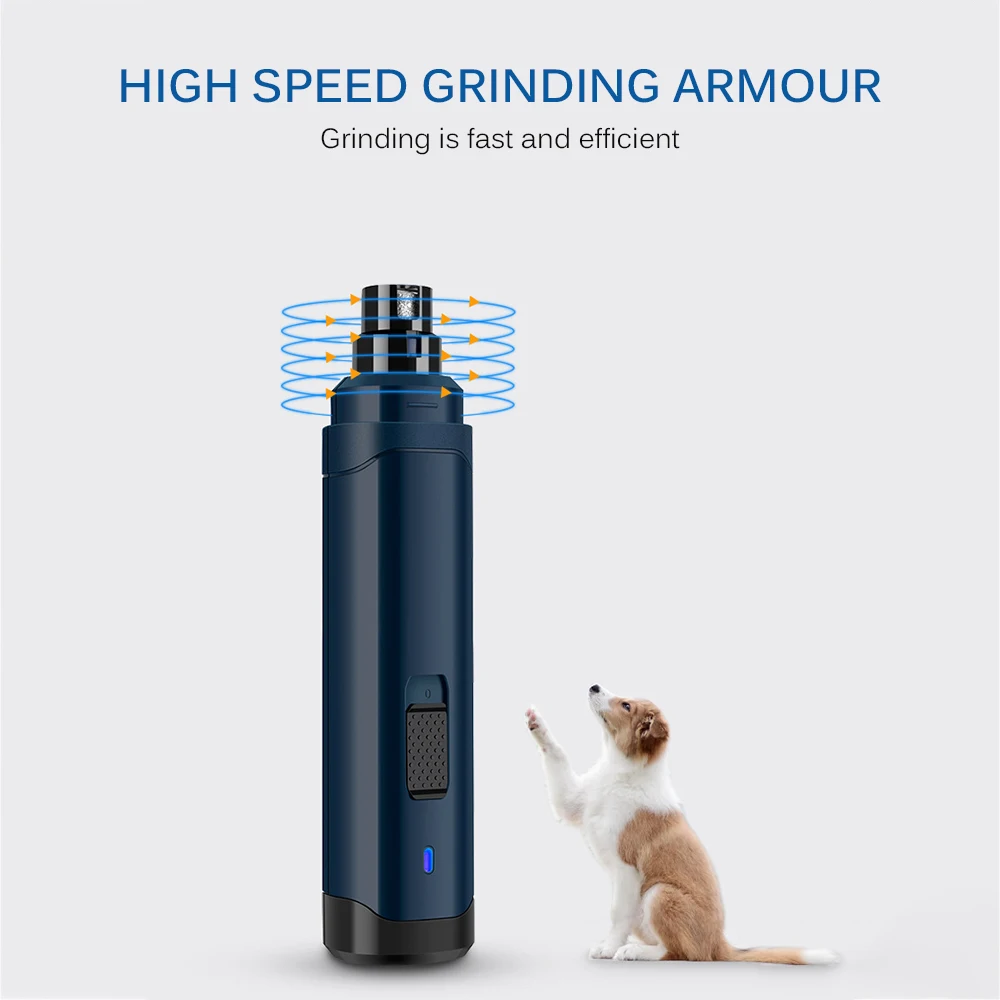 

Dog Nail Grinder Upgraded Professional Speed Electric Rechargeable Pet Nail Trimmer Painless Paws Grooming Smoothing for Cats