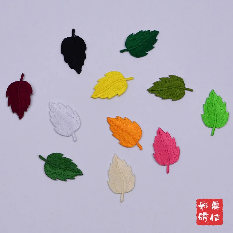 Супер маленькие листья вышитые ткани с изысканными листьями наклейка в виде
