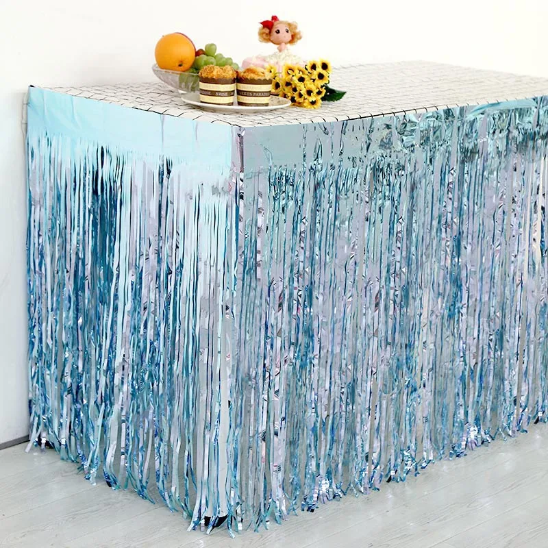 270x100cm Юбка для стола одноразовые Baby Shower Babyshower его мальчик девочка вечерние платья