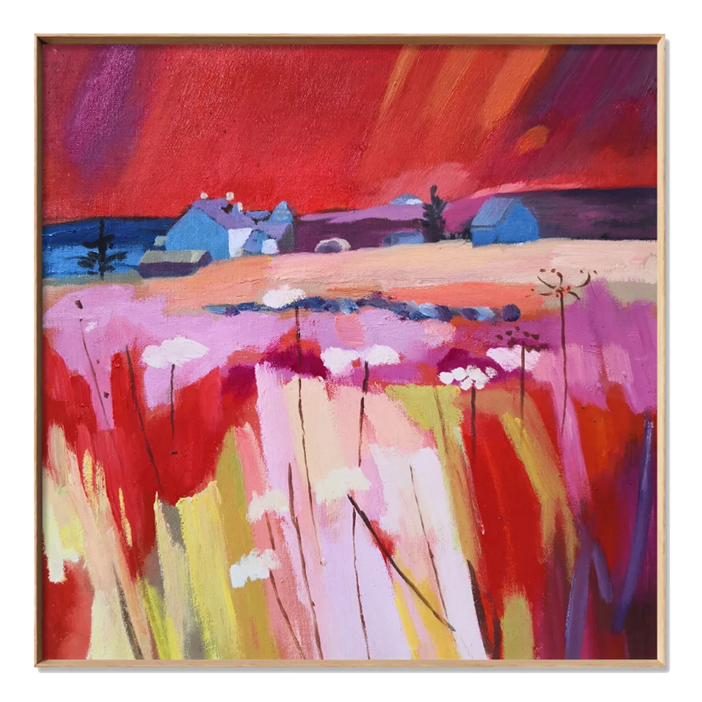 

heavy colored impressionist landscape handmade oil on canvas decorative painting for Living Room Home Decoration