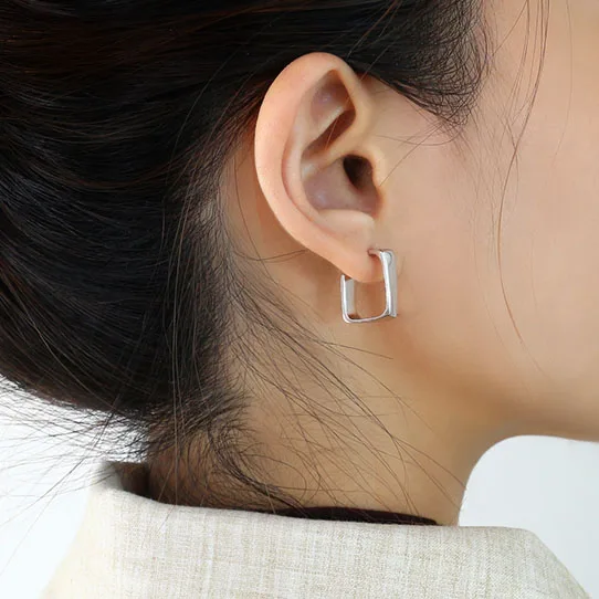 Брендовые дизайнерские серьги для женщин маленькие квадратные серьги-гвоздики