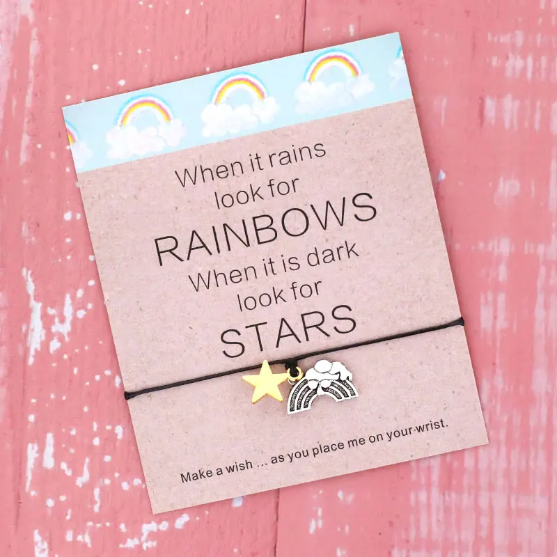 Вдохновляющий браслет желаний Радужный Браслет для женщин и мужчин подарок