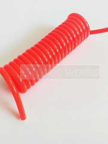 Трубка из полиуретана 8*5 мм Спиральная воздушная труба ПУ пружинная трубка Воздушная труба Компрессорный шланг с/без разъема Пневматический шланг Труба спиральная воздушная труба