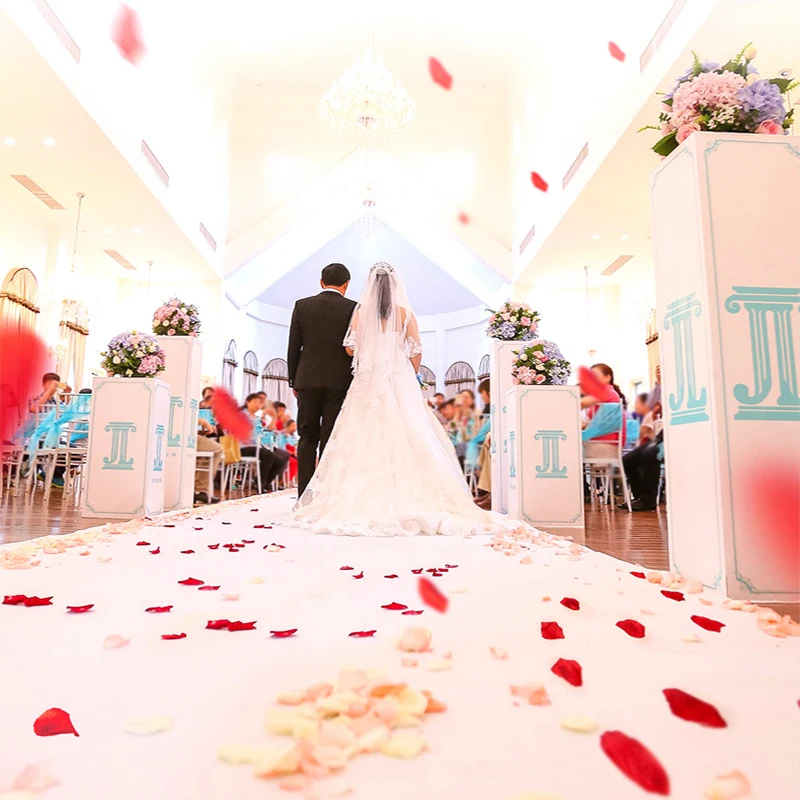 2000 свадебные украшения шелковые лепестки роз вечерние подарок на Новый год