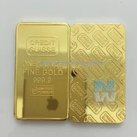 3pcs laser serial number 1oz 24ct pure gold plated layered bullion bar ingot replica coin 3pcslot