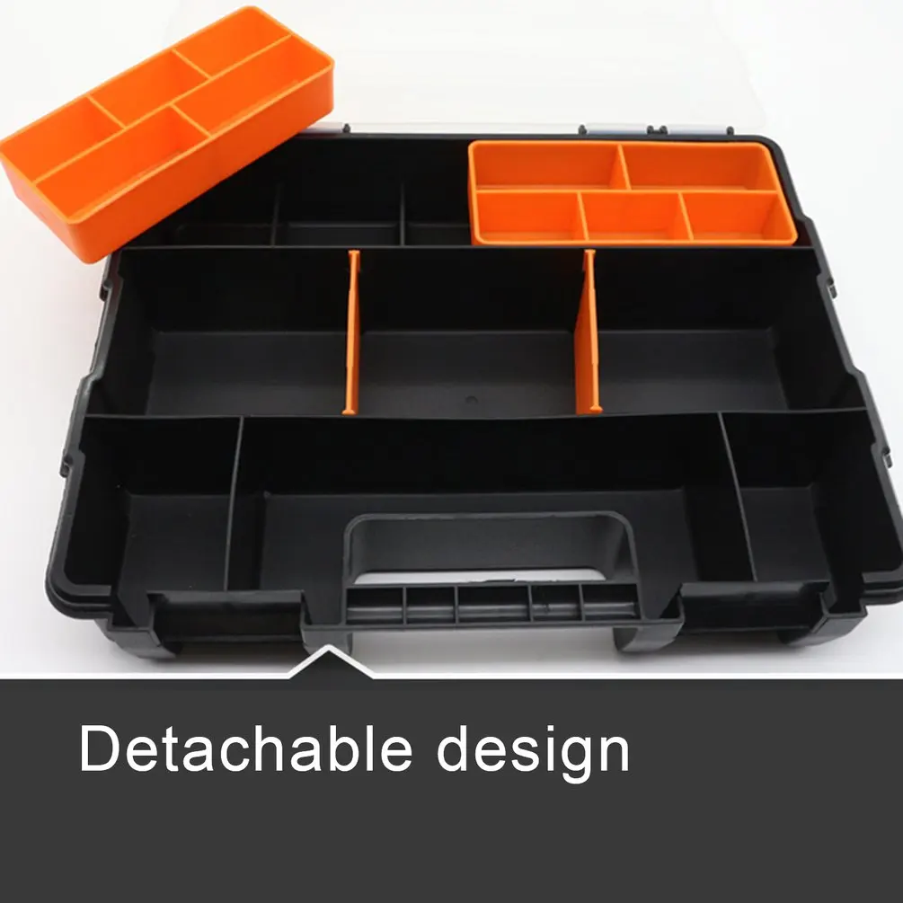 

Repair Tool Toolbox Screw Hardware Part Storage Box Household Maintenance Electrician Tool Box 2 Layer Shockproof Waterproof Box