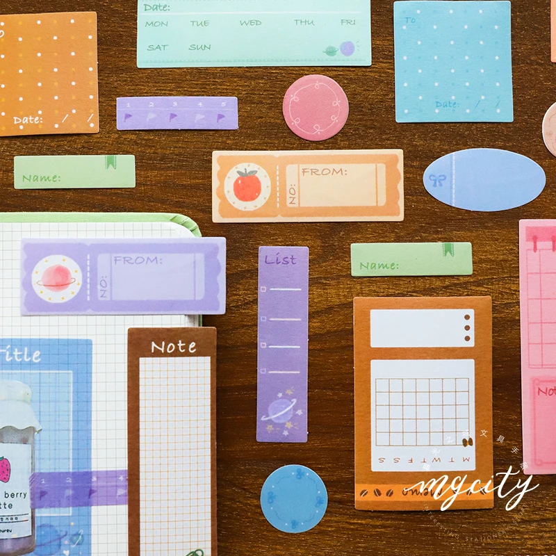 

24 pcs/lot Kawaii Stickers Adhesive Diy journaling Album Scrapbooking Decorative collage material Stationery paper Sticker