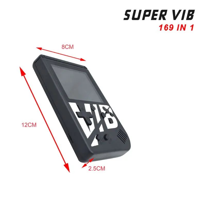 1 комплект 169 в 1 супер VIB вибрации игры ретро видео игры, портативные игровые консоли встроенный 8 бит Мини хост машина