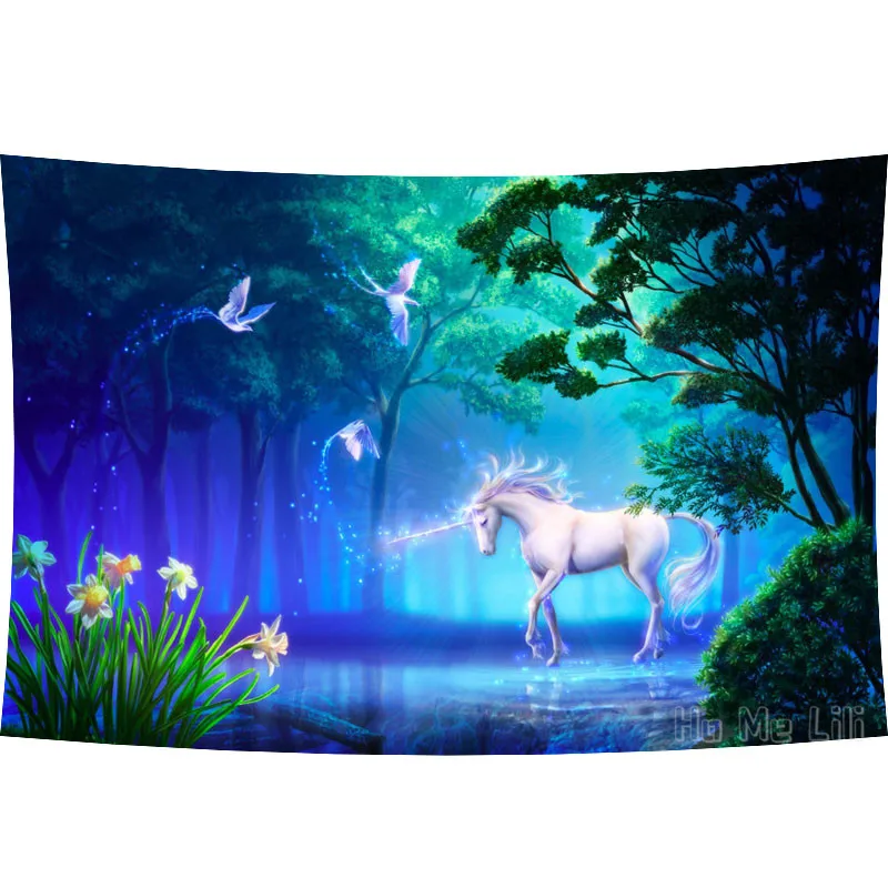 

Unicorn Forest Wall Art Hanging Modern Style Fantasy By Ho Me Lili Tapestry For Home Decor