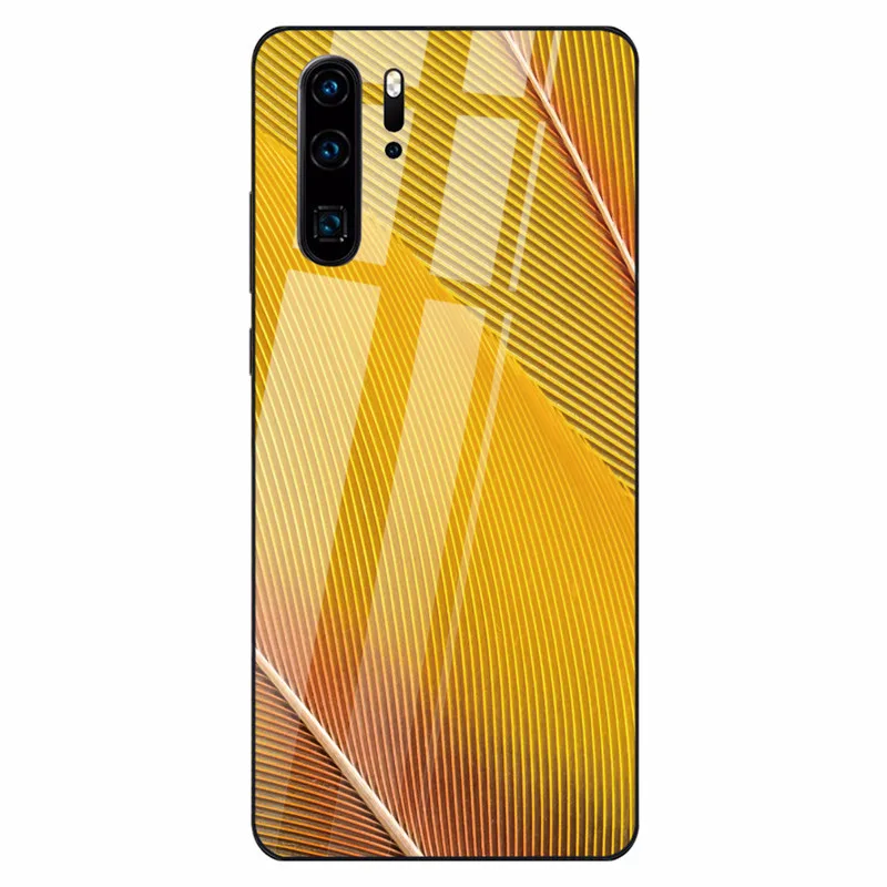 Чехол из закаленного стекла для huawei P30 P20 Lite mate 20 Lite перо черный чехол s для huawei Honor 9 10 Lite 8X MAX P Smart Z Nova 3