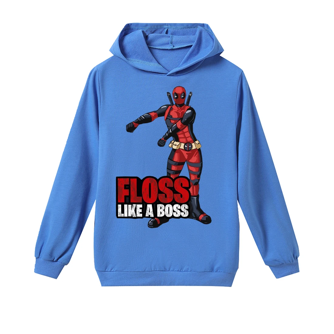 Детская одежда для больших мальчиков футболка с надписью LIke a BOSS Deadpool капюшоном