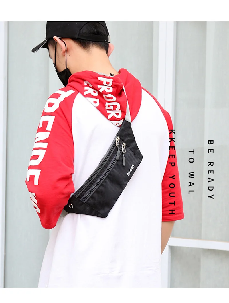 Регулируемая дышащая мужская женская Беговая поясная сумка для фитнеса