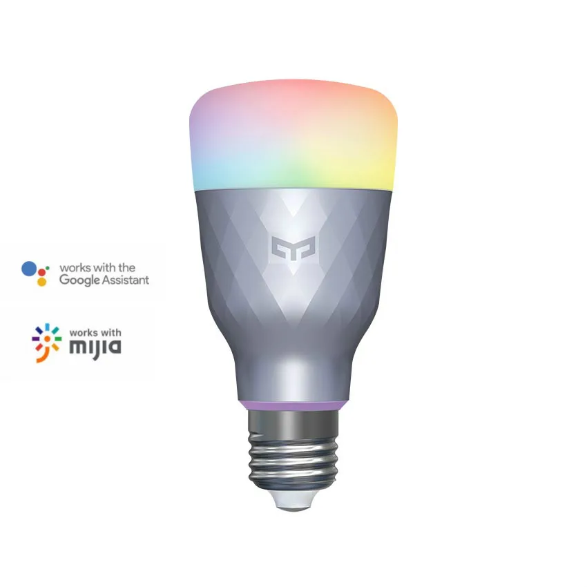 Йи светильник умный светодиодный светильник лампы 1SE новый релиз E27 6 Вт RGB голосовое Управление красочные светильник для Google Home Mijia