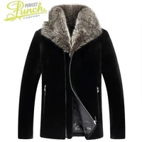 warm real sheep shearling coat winter jacket men clothes 2021 raccoon fur collar jackets veste xjl 7018 my1714