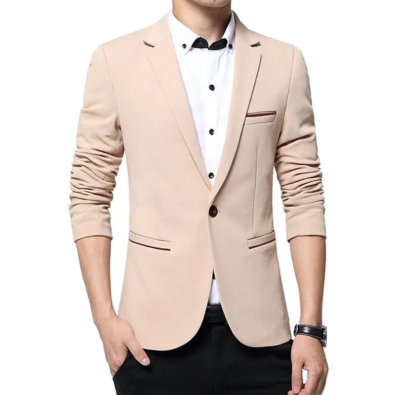 Мужской простой классический деловой Блейзер весна осень повседневный костюм