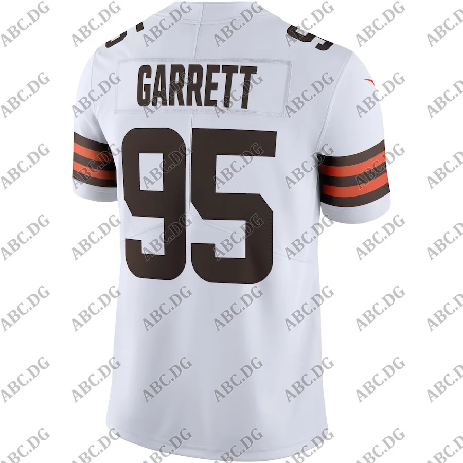 

Customized Stitch American Football Jersey Men Women Kid Youth Cleveland Myles Garrett White Vapor Limited Jersey