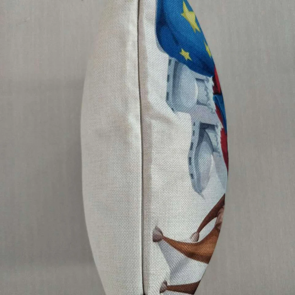 С принтом милой птички Подушка Чехол светодиодный освещение льняная Пояс