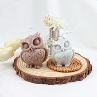 owl shape silicone candle mold sphericl simulation animal soy aroma soap 3d stereo decora plaster unique making crystal cinnabar