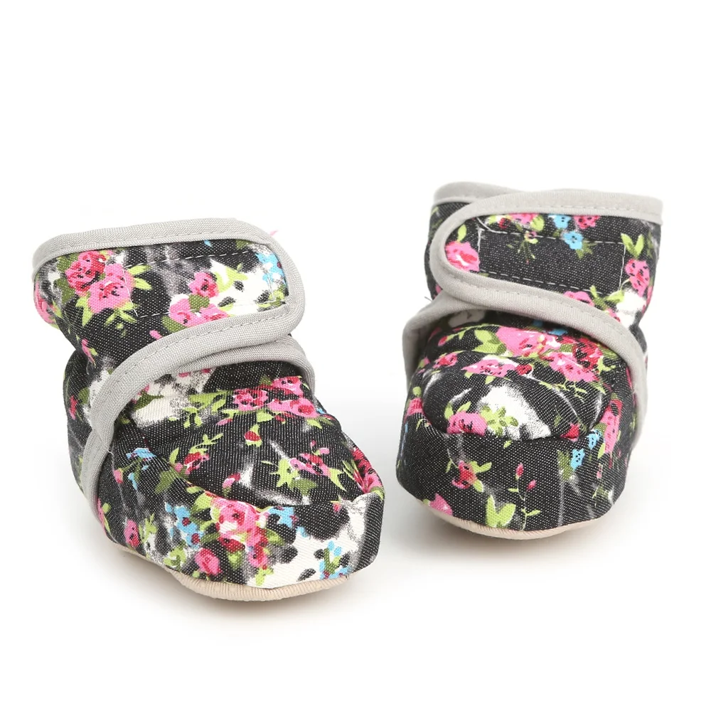 

Spring and Autumn Female Infant Cotton Warm and Air-permeable Magic Stick Can't Lose Soft-soled Anti-skid Walking Shoes
