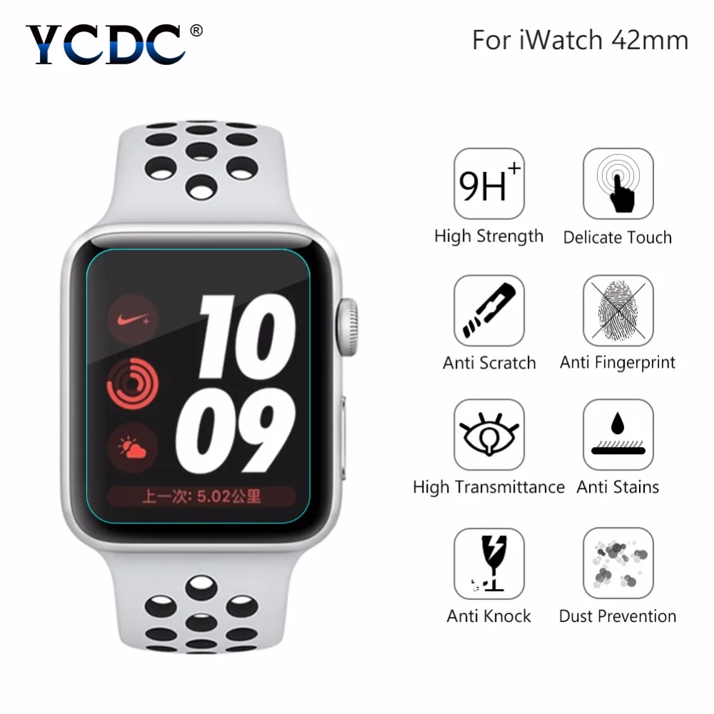 0,3 мм Защитная пленка для экрана из закаленного стекла для Apple Watch iWatch Series 1 Series2 Series3 38 мм 42 мм аксессуар