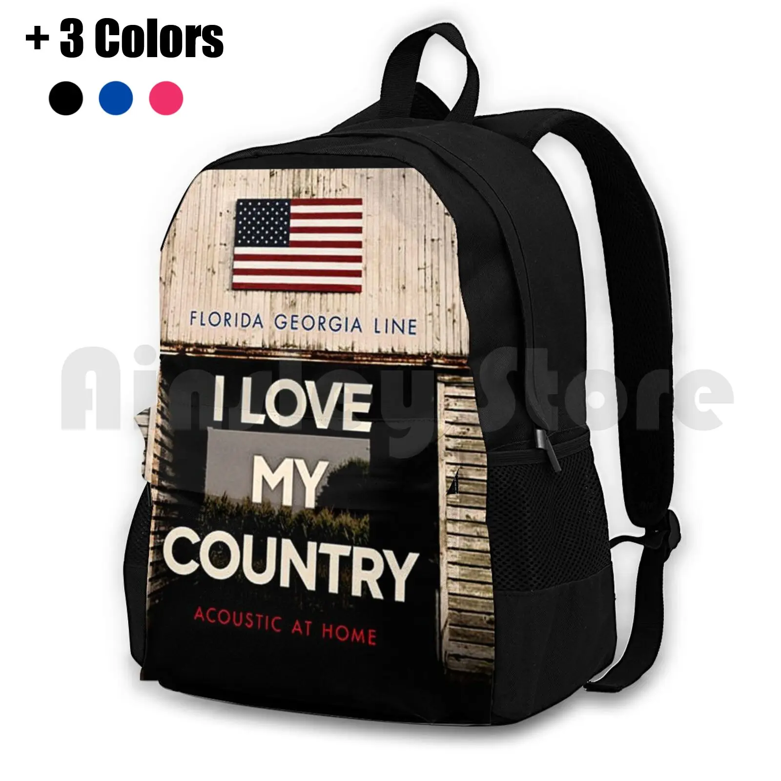 

My Country Outdoor Hiking Backpack Riding Climbing Sports Bag Florida Vintage Band Aesthetic Band Music Band Country Country