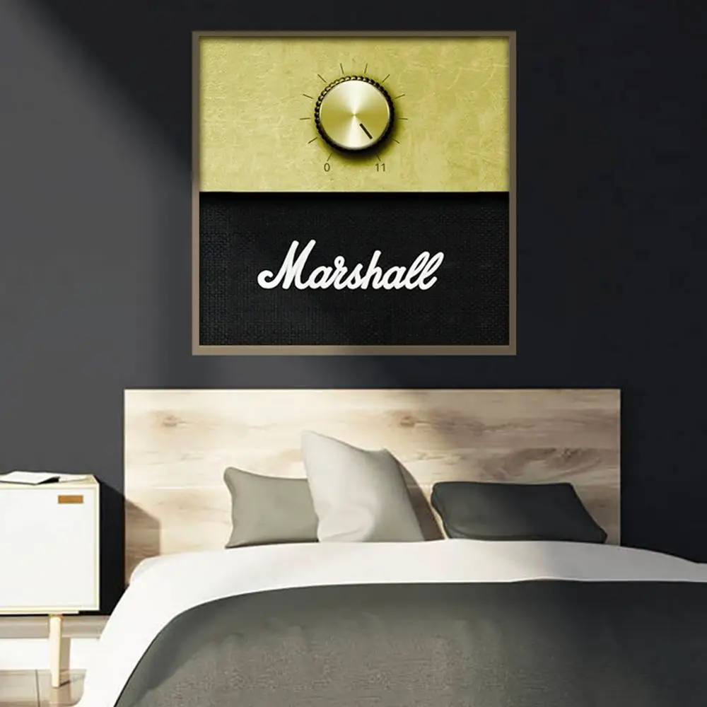Усилитель Marshall Ручка громкости музыкальный постер холст печать настенные