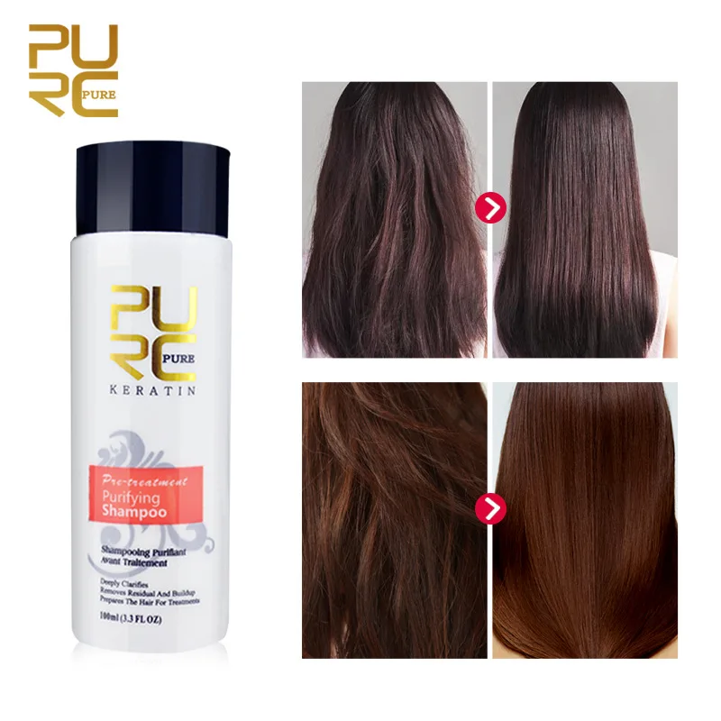 PURC Purifying Shampoo for Keratin Hair Treatment Deep Cleaning Shampoo Straightening Hair & Scalp Treatment Hair Care 100ml