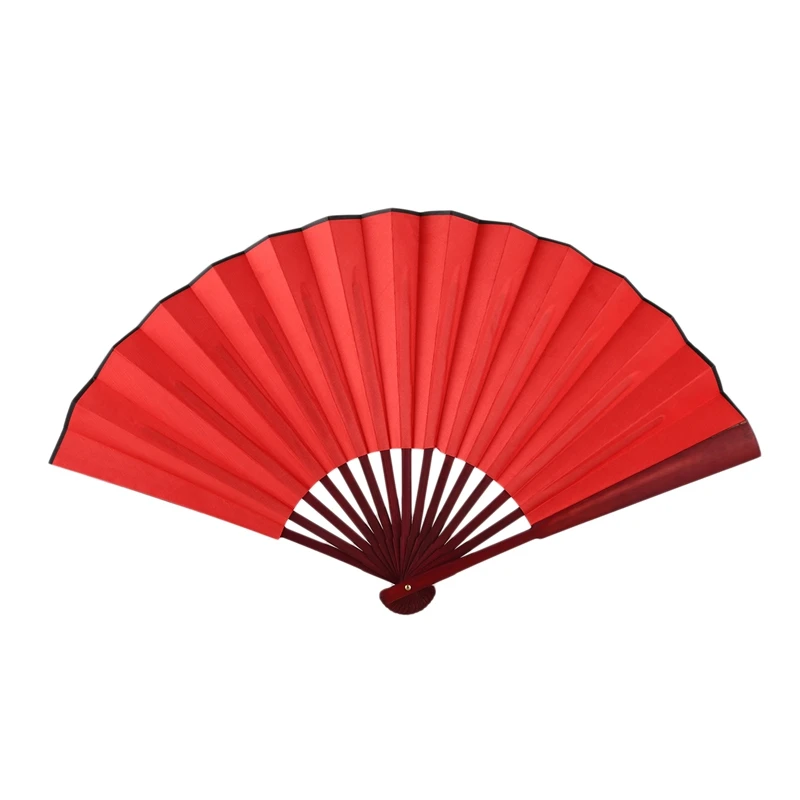 

Practical China fan fan fan dance sub blank silk silk fan,gules Red