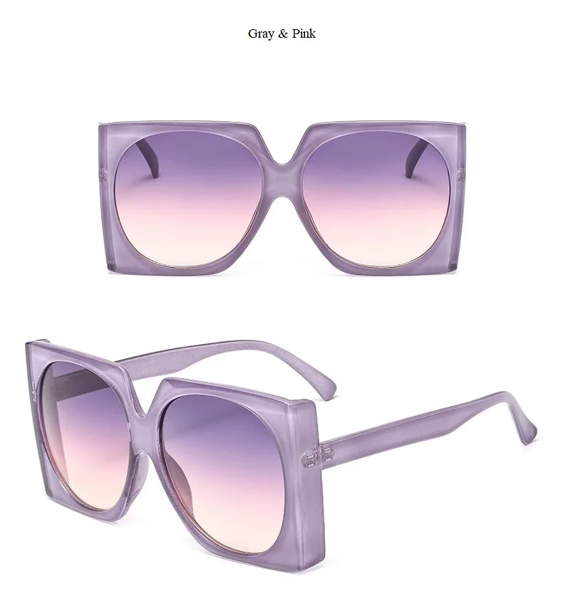 Черные Квадратные Солнцезащитные очки для женщин новые модные брендовые солнцезащитные очки для мужчин Ovseize винтажные градиентные женские очки Uv400