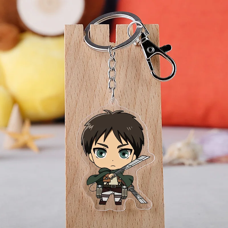 

Attack On Titan Pendants Keyrings Anime Cartoon Figure Levi Ackerman Eren Armin Car Key Chains Keychain Jewelry