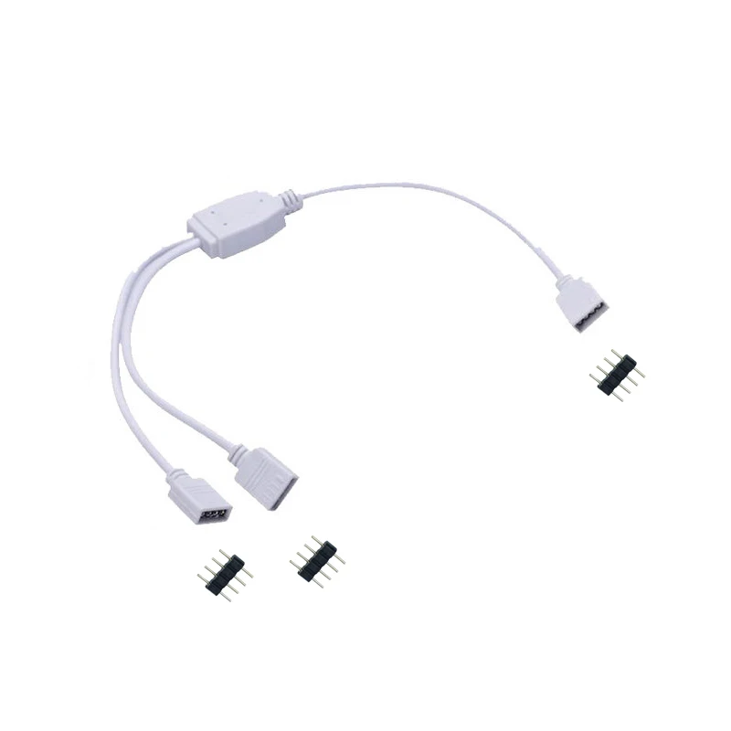 

4-контактный разъем для светодиодной ленты RGB, 1-2, 3-4 штекера, кабель-разделитель питания, 4-контактный разъем «гнездо иглы», провод для светодиодной ленсветильник RGB