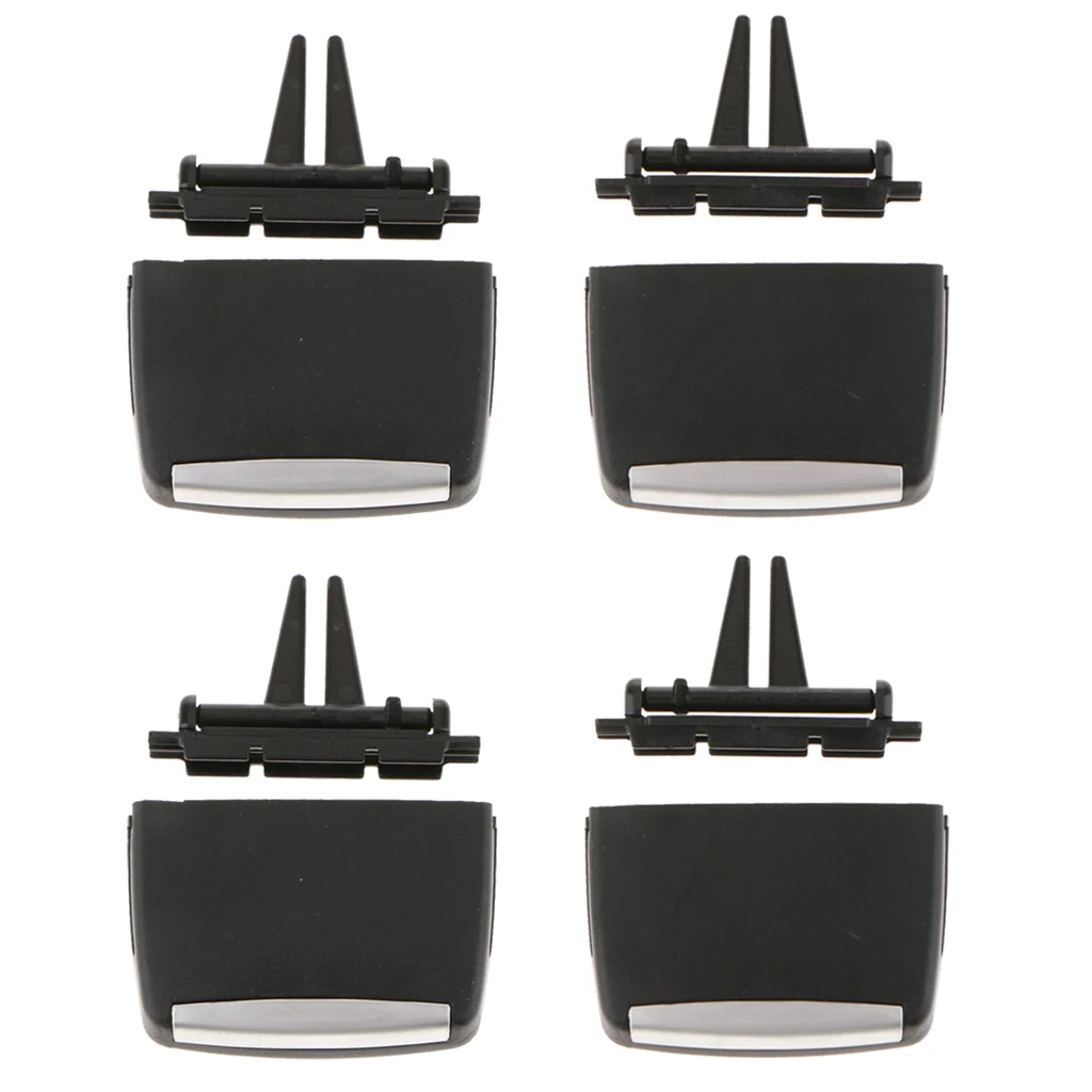 

4pcs Black A/C Air Vent Outlet Tab Clip Repair Kit for BMW X6 E71 2008-2013 (Front Row & Rear Row)
