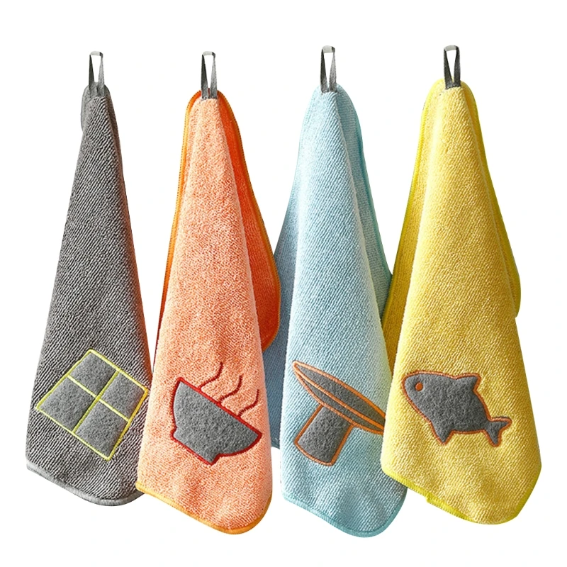 

4pcs Microfiber Kitchen Rags Cleaning Cloth for Dishes Absorbent and Lint Free Household Dish Rag