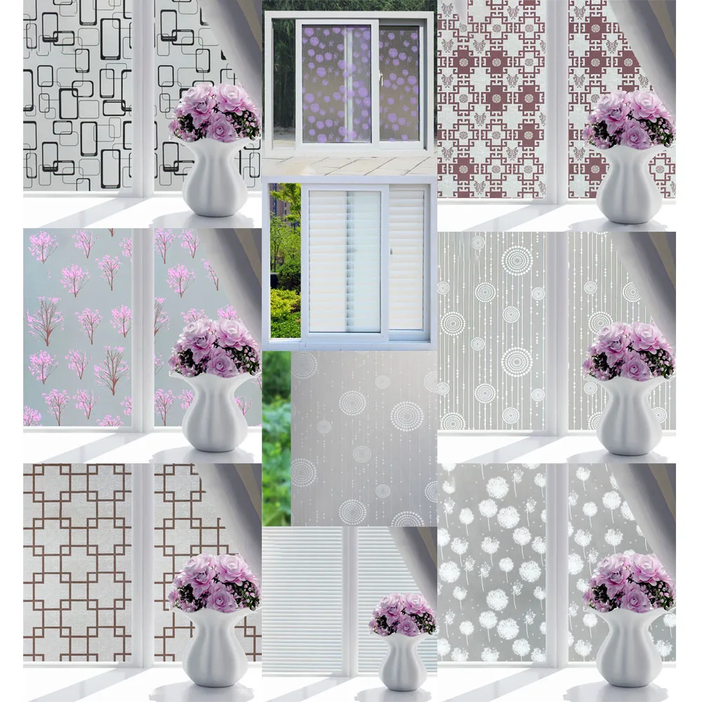 

45cm*2m Frosted Opaque Glass Window Film Window Sticker Home Indoor Bedroom Bathroom Home Glass Window Privacy Sticker Film