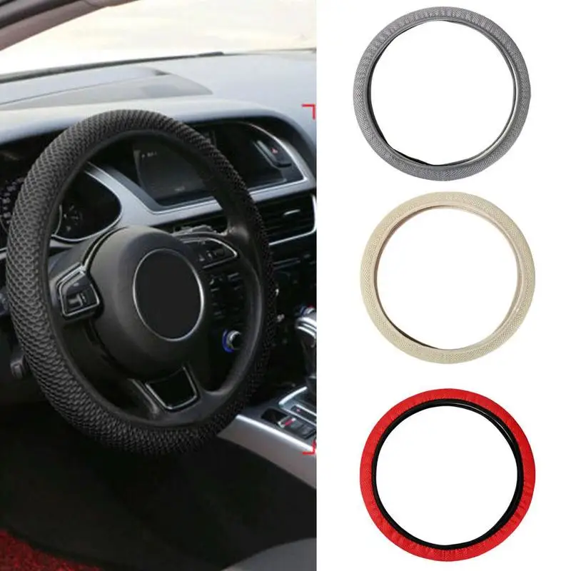 Новинка всесезонный универсальный чехол для руля из ледяного шелка тканевые