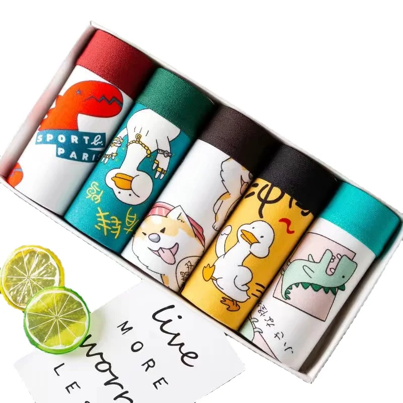 3/5 шт мужские боксеры соблазнительные Нижнее белье Человек футболка с забавным