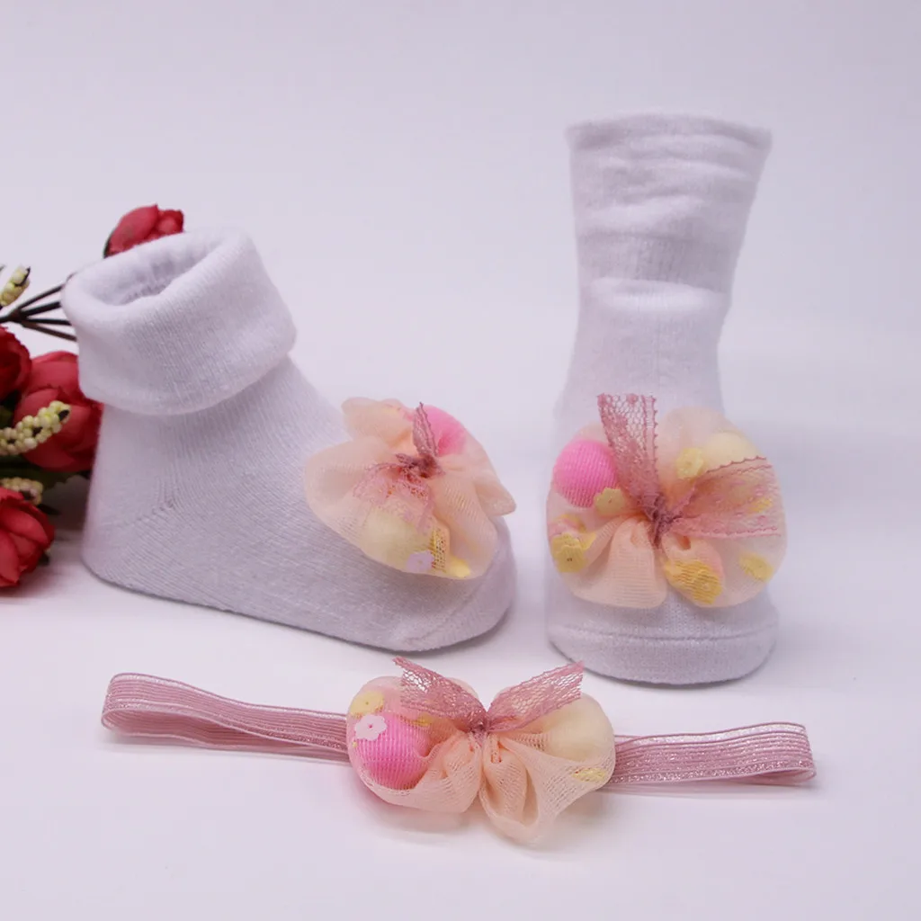 Носки для новорожденных носки нескользящие с ремнем маленьких девочек мягкие