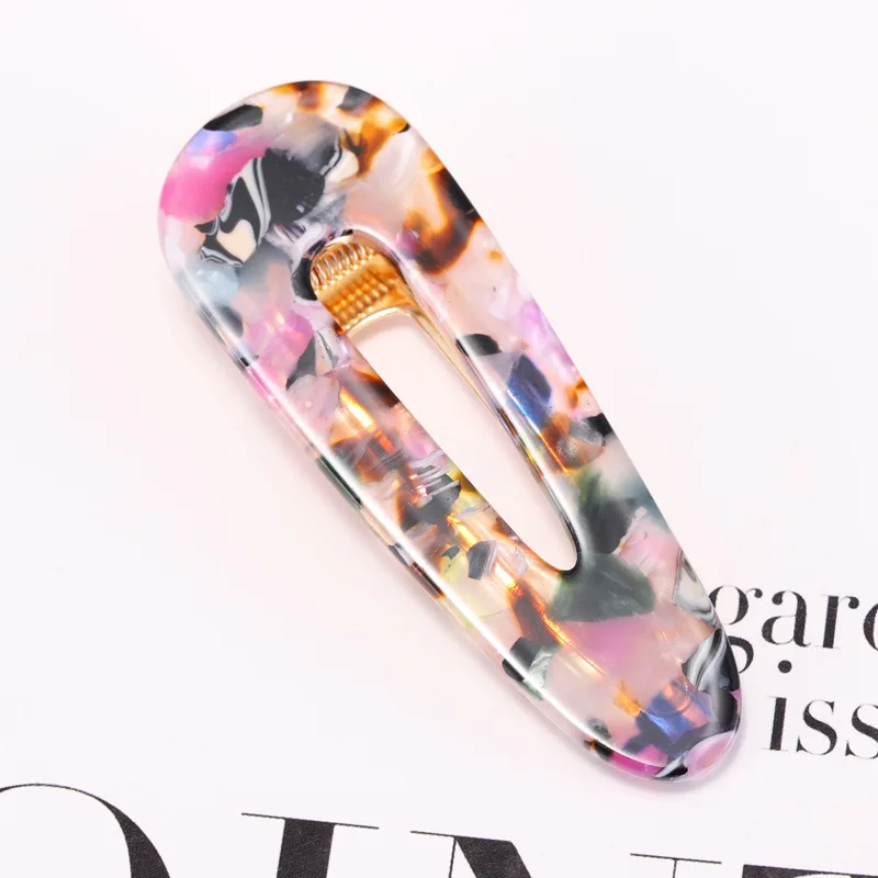 

Hairlyah Sweet Women Girls Leopard Jelly Hair Clips Alloy BB Hairpins Bangs Barrette Styling Tools Headress Hair Accessories