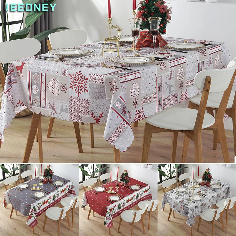 

Christmas Tablecloth Waterproof Rectangular Tablecloths Table Cover Dressing Table Cloth Manteles Mantel De Navidad Para Mesa