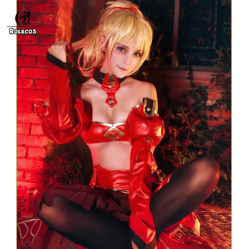 Косплей костюм ROLECO FGO Fate Apocrypha Saber сексуальный красный Мордред для женщин| |
