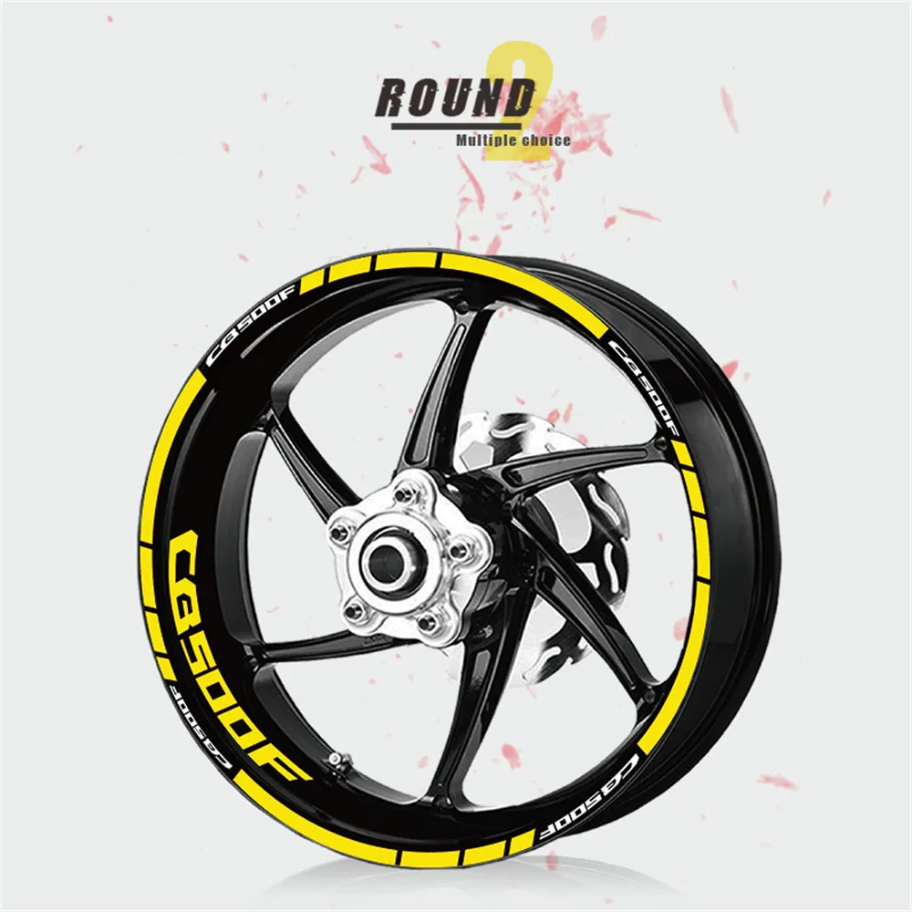 XT-LQ-cb500f-YLW Наклейка на мотоцикл и аппликация концентратора светоотражающие декоративные аппликация шины полоса пленка для Honda cb500f cb 500f - Цвет: XT-LQ-cb500f-YLW