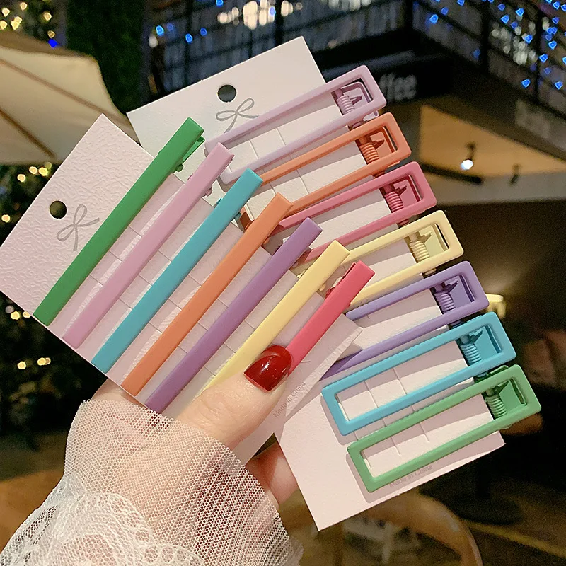 

Multi-color Hairpin 7pcs/set Barrettes Duckbill Alloy Resin