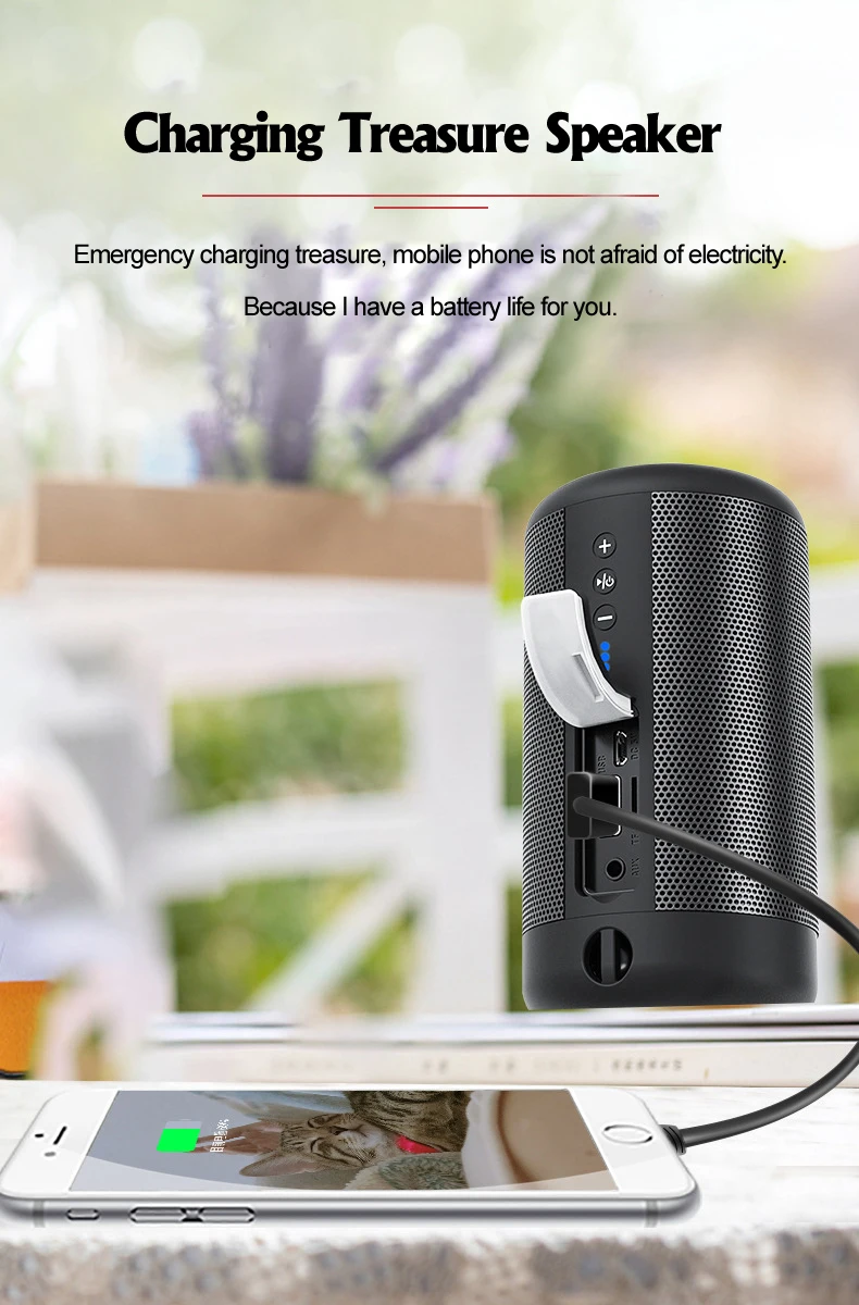 Бумбокс Bluetooth 5,0 Динамик s Водонепроницаемый Портативный на открытом воздухе громкий Динамик мини Колонка коробка Динамик с Поддержка TF карты sd/USB/AUX/FM