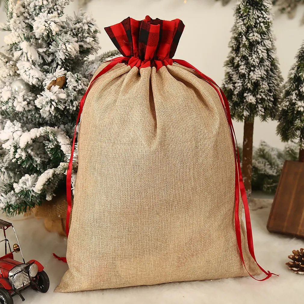 

Christmas Double Deer Gift Bag With Drawstring Wedding Candy Bags For Festival Decor Christmas Gift Holders